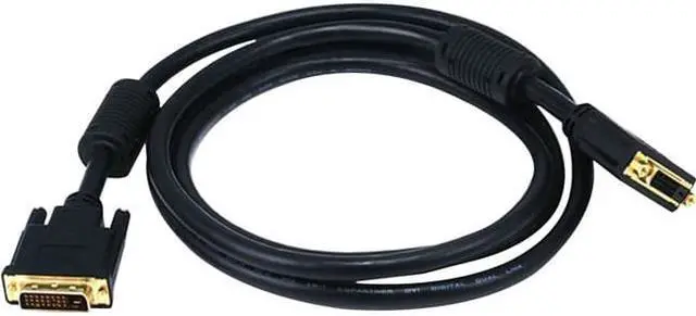 Alt view image 4 of 10 - Monoprice 6ft 28AWG CL2 Dual Link DVI-D Male-to-Female Extension Cable - Black
