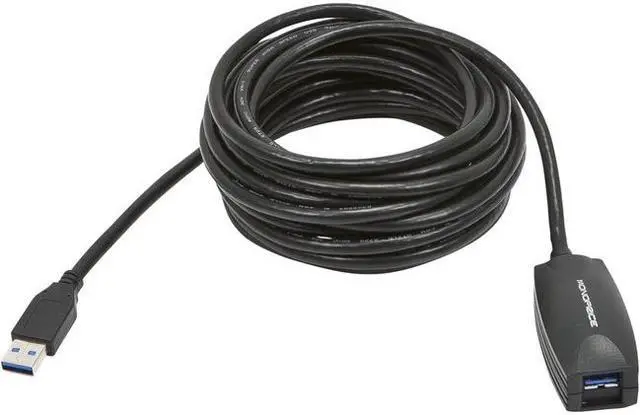 Alt view image 5 of 11 - Monoprice USB 3.0 Active Extension Cable - 5 Meter - Black | USB Type-A Male to USB Type-A Female, 10 times faster than USB 2.0