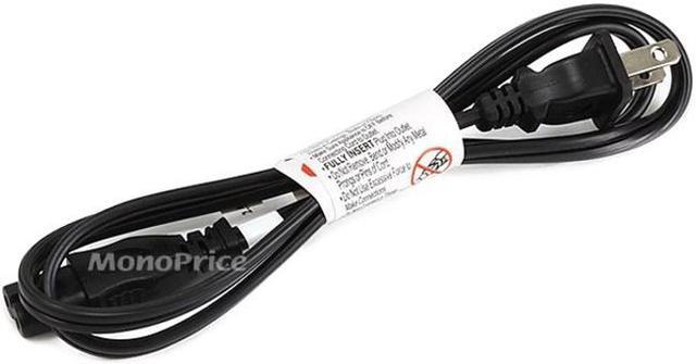 Alt view image 7 of 17 - Monoprice AC Power Cord Cable - 3 Feet Without Polarized | 18AWG, 10A (NEMA 1-15P to IEC-320-C7)