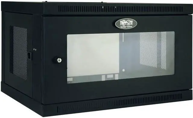 Alt view image 16 of 20 - Tripp Lite 6U Wall-Mount Rack Enclosure Cabinet with Clear Acrylic Window, Switch-Depth (SRW6UG)