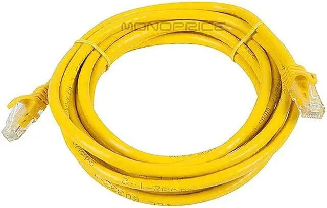 Alt view image 4 of 13 - Monoprice Cat6 Ethernet Patch Cable - 10 Feet - Yellow | Network Internet Cord - RJ45, Stranded, 550Mhz, UTP, Pure Bare Copper Wire, 24AWG - Flexboot Series