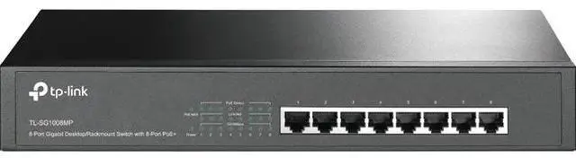 Alt view image 5 of 20 - TP-Link TL-SG1008MP - switch - 8 ports - unmanaged - rack-mountabl (TL-SG1008MP)