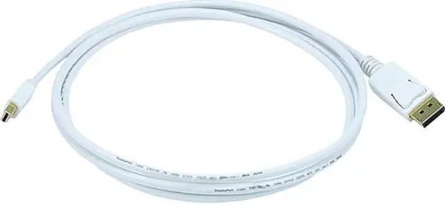 Alt view image 7 of 13 - Monoprice 6ft Gold Plated 32AWG Mini DisplayPort to DisplayPort Cable - White