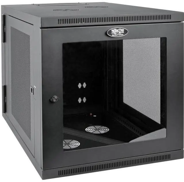 Alt view image 2 of 15 - Tripp Lite SRW12US33G SmartRack 12U Server-Depth Wall-Mount Rack Enclosure Cabinet