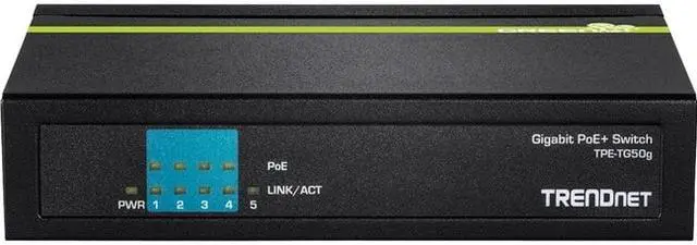Alt view image 8 of 13 - Trendnet 5-Port Gigabit Poe+ Switch