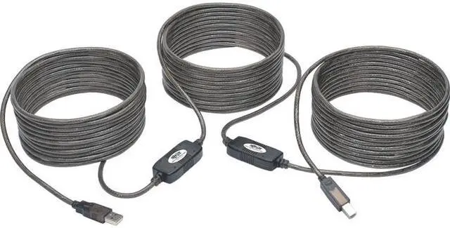 Alt view image 10 of 18 - Tripp Lite USB 2.0 Hi-Speed Active Repeater Cable A/B M/M 480Mbps 50' 50ft
