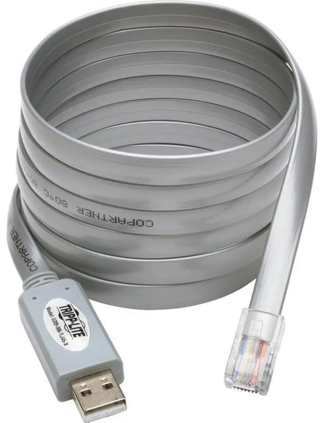 Alt view image 9 of 20 - Tripp Lite USB to RJ45 Cisco Serial Rollover Cable, USB Type-A to RJ45 M/M, 6 ft.