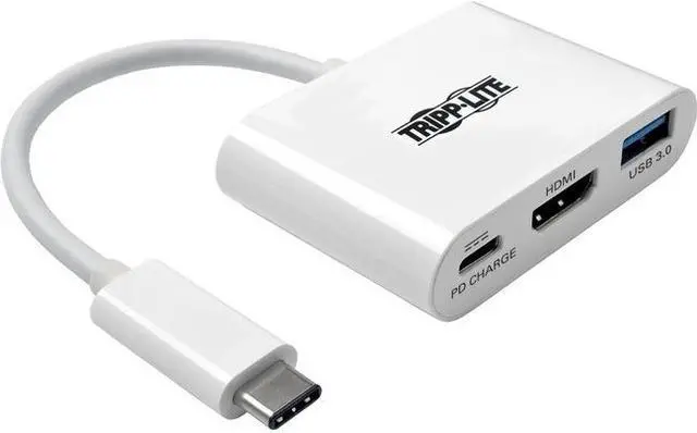 Alt view image 14 of 20 - Tripp Lite USB C to HDMI Multiport Adapter w/PD Charging USB Type C to HDMI (U444-06N-HU-C)