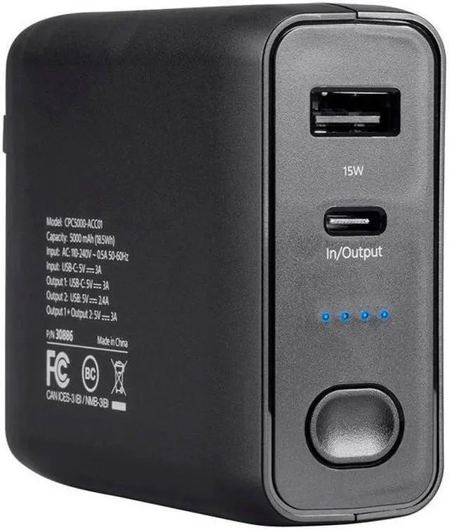 Alt view image 8 of 8 - 4XEM 5000mAh Power Bank and Wall Charger Combo 4XCPC5000CHARGE
