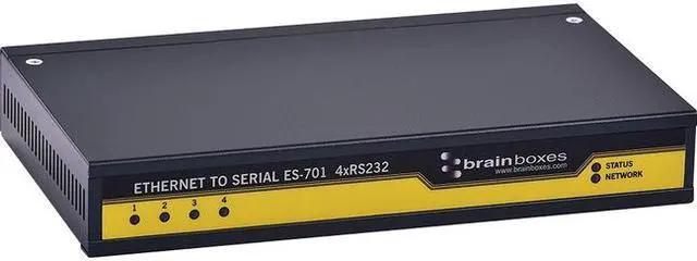 Alt view image 3 of 19 - Brainboxes 4 Port Rs232 Ethernet To Serial Adapter