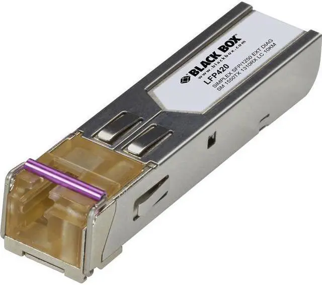 Alt view image 2 of 2 - Black Box LFP420 Sfp 1250Mbps Extended 1550Nm Tx 1310Nm Simplex Sm Fiber Lc