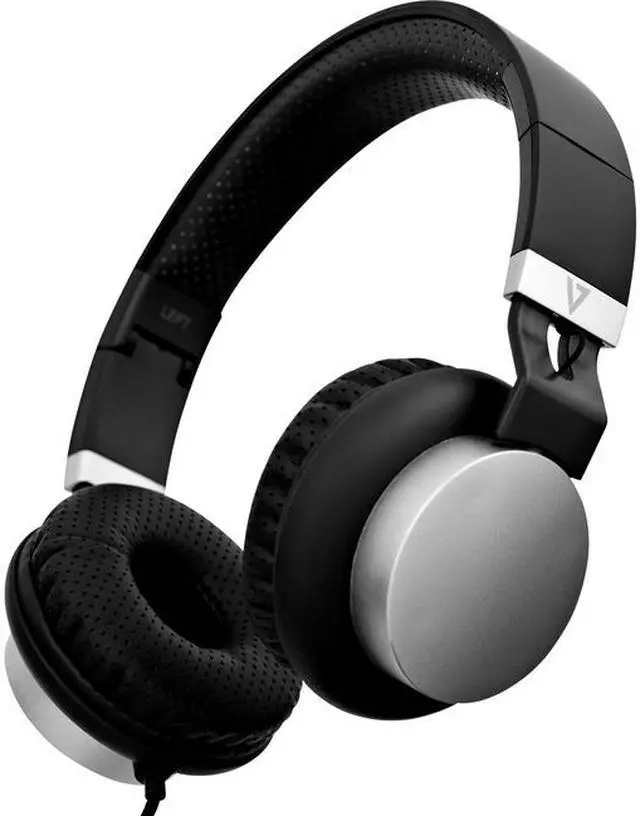 Alt view image 12 of 20 - V7 Lightweight On-Ear Headphones - Black/Silver - Stereo - Black, Silver - Mini-phone - Wired - On-ear, Over-the-head - Binaural - Supra-aural - Noise Canceling