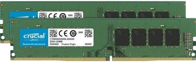 Crucial 64GB Kit (32GBx2) DDR4 2666 MT/s CL19 DIMM 288-Pin Memory