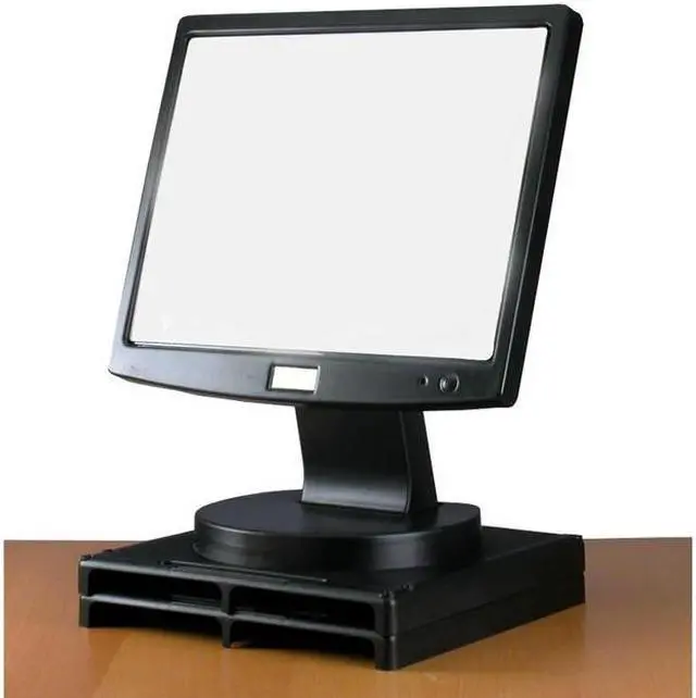Alt view image 2 of 4 - Vu Ryte Inc. Vu Ryte 1 Inch Computer Monitor Stand Vu Ryser 1 11 1/8 In X 11 1/8 In X 1