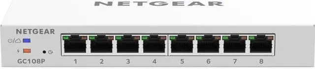 Alt view image 3 of 4 - NETGEAR 8-port PoE Gigabit Ethernet Smart Switch with Insight Cloud Management (GC108P) - Managed with 8 x PoE+ @ 64W