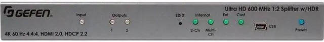 Alt view image 4 of 8 - Gefen Ultra Hd 600 Mhz 1:2 Splitter For Hdmi W/ Hdr