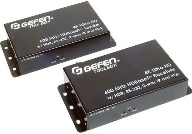 Main image of Gefen 4K Ultra Hd 600 Mhz Hdbaset Extender W/ Hdr Rs-232 2-Way Ir And Pol