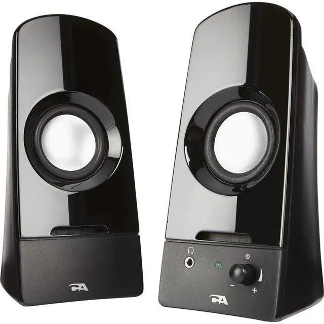 Alt view image 15 of 20 - Cyber Acoustics Curve Sonic 2.0 Speaker System - 3 W RMS