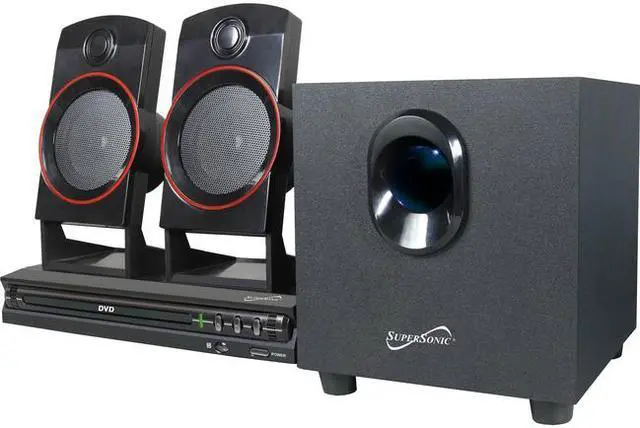 Alt view image 3 of 20 - Supersonic SC-35HT 2.1 Channel DVD Home Theater System, Bluetooth, HDMI, DVD/CD/VCD/SVCD/MP3 Playback