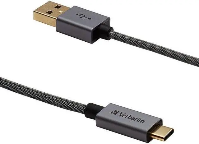 Alt view image 4 of 7 - Usb-C™ To Usb-A Cable - 47 In. Braided Black