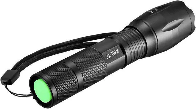 Alt view image 6 of 7 - 2 x Tactical Flashlight Ultrafire T6 High Powered 5 Modes Zoom Aluminum +Battery