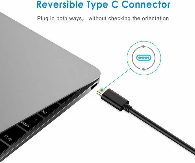 Alt view image 4 of 6 - 4K 60Hz USB-C to DisplayPort Cable Converter Adapter Type C to DP Cord 6ft/1.8m