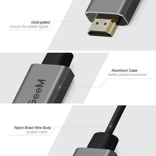 Alt view image 7 of 7 - HDMI to Mini DisplayPort Converter Adapter Cable,QGeeM 20Cm 4K x 2K HDMI to Mini DP Adaptor for HDMI Equipped Systems,Compliant with VESA Dual-Mode DisplayPort 1.2, HDMI 1.4 and HDCP