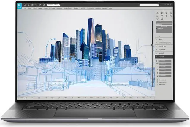Alt view image 4 of 7 - Dell Precision 5000 5560 Workstation Laptop (2021) | 15.6" FHD+ | Core i7 - 256GB SSD - 64GB RAM - RTX A2000 | 8 Cores @ 4.8 GHz - 11th Gen CPU
