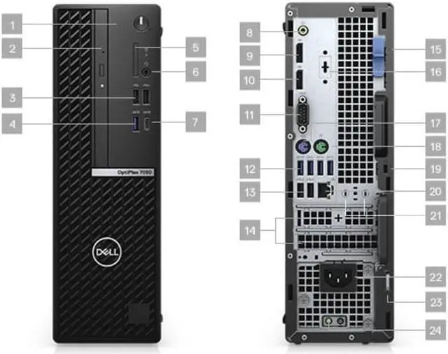 Alt view image 7 of 7 - Dell Optiplex 7000 7090 SFF Small Form Factor Desktop (2021) | Core i7 - 1TB SSD - 16GB RAM - RX 550 | 8 Cores @ 4.9 GHz