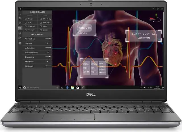 Alt view image 4 of 7 - Dell Precision 7000 7550 Workstation Laptop (2020) | 15.6" FHD | Core i7 - 1TB SSD - 32GB RAM - Quadro T1000 | 6 Cores @ 5.1 GHz - 10th Gen CPU