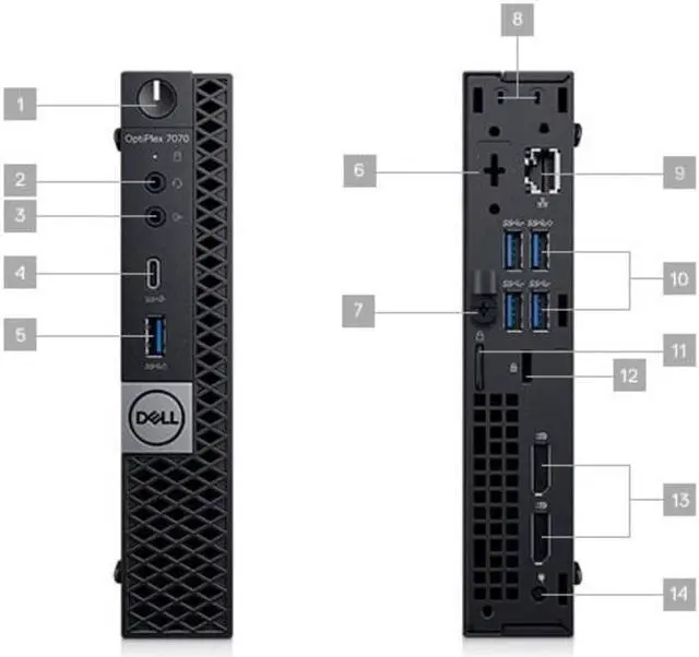 Alt view image 5 of 5 - Dell OptiPlex 7000 7070 Micro Tower Desktop (2019) | Core i5 - 256GB SSD - 16GB RAM | 6 Cores @ 3.7 GHz