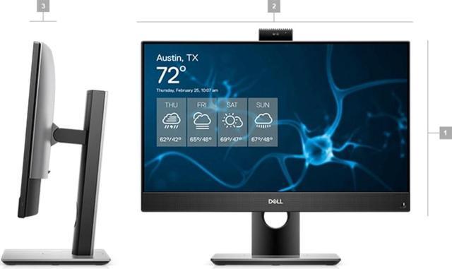 Alt view image 3 of 4 - Dell OptiPlex 7000 7480 AIO (2020) | 23.8" FHD Touch | Core i5 - 256GB SSD - 8GB RAM | 6 Cores @ 4.5 GHz - 10th Gen CPU