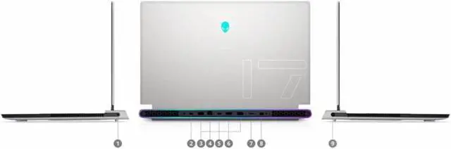 Alt view image 9 of 13 - Dell Alienware X17 R1 Gaming Laptop (2021) | 17.3" FHD | Core i7 - 1TB SSD + 1TB SSD - 64GB RAM - RTX 3070 | 8 Cores @ 4.6 GHz - 11th Gen CPU - 8GB GDDR6