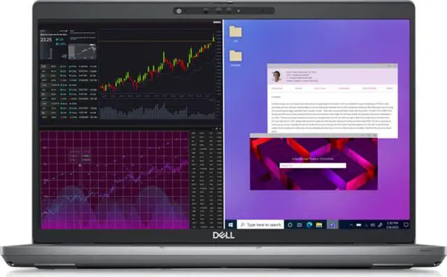 Alt view image 4 of 6 - Dell Precision 3470 Workstation Laptop (2022) | 14" 1920x1080 FHD | Core i5 - 1250P - 512GB SSD Hard Drive - 16GB RAM | 12 cores @ 4.4 GHz Win 10 Pro Black