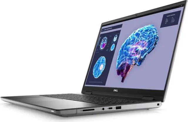 Alt view image 4 of 6 - Dell Precision 7680 Workstation Laptop (2023) | 16" 1920x1200 FHD+ | Core i9 - 13950HX - 512GB SSD Hard Drive - 16GB RAM - Nvidia GeForce RTX 4090 | 24 cores @ 5.5 GHz - 16GB GDDR6X Win 11 Pro Silver