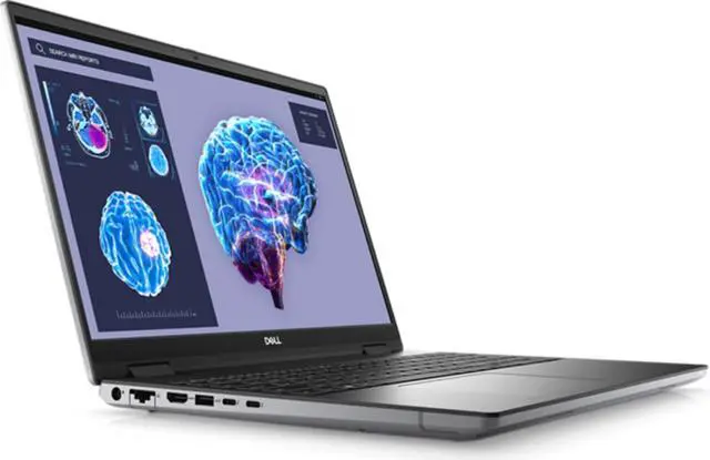 Alt view image 3 of 6 - Dell Precision 7680 Workstation Laptop (2023) | 16" 1920x1200 FHD+ | Core i9 - 13950HX - 512GB SSD Hard Drive - 16GB RAM - Nvidia GeForce RTX 4090 | 24 cores @ 5.5 GHz - 16GB GDDR6X Win 11 Pro Silver