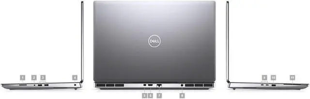Alt view image 3 of 6 - Dell Precision 7760 Workstation Laptop | 17.3" 1920x1080 FHD | Core i7 - 11850H - 500GB HDD Hard Drive - 64GB RAM - Nvidia Quadro RTX 4000 | 8 cores @ 4.8 GHz - 8GB GDDR6 Win 11 Pro Silver