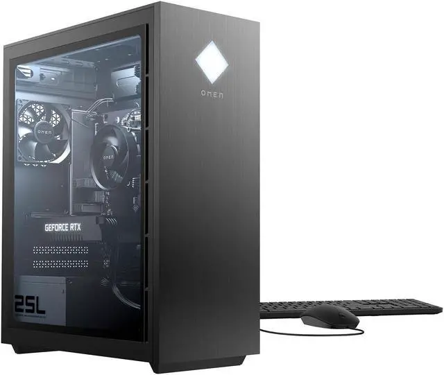 Alt view image 2 of 6 - HP Omen 25L GT12 AMD Desktop | Ryzen 7 - 3700X - 512GB SSD Hard Drive - 16GB RAM - Nvidia GeForce GTX 1660 | 8 cores @ 4.4 GHz - 6GB GDDR5 Win 11 Home Black