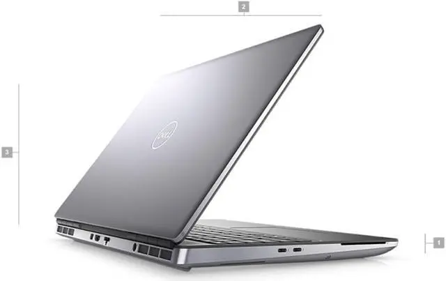 Alt view image 2 of 6 - Dell Precision 7560 Workstation Laptop | 15.6" 1920x1080 FHD | Core i7 - 11850H - 1TB HDD Hard Drive - 48GB RAM - Nvidia T1200 | 8 cores @ 4.8 GHz - 4GB GDDR6 Win 11 Pro Silver