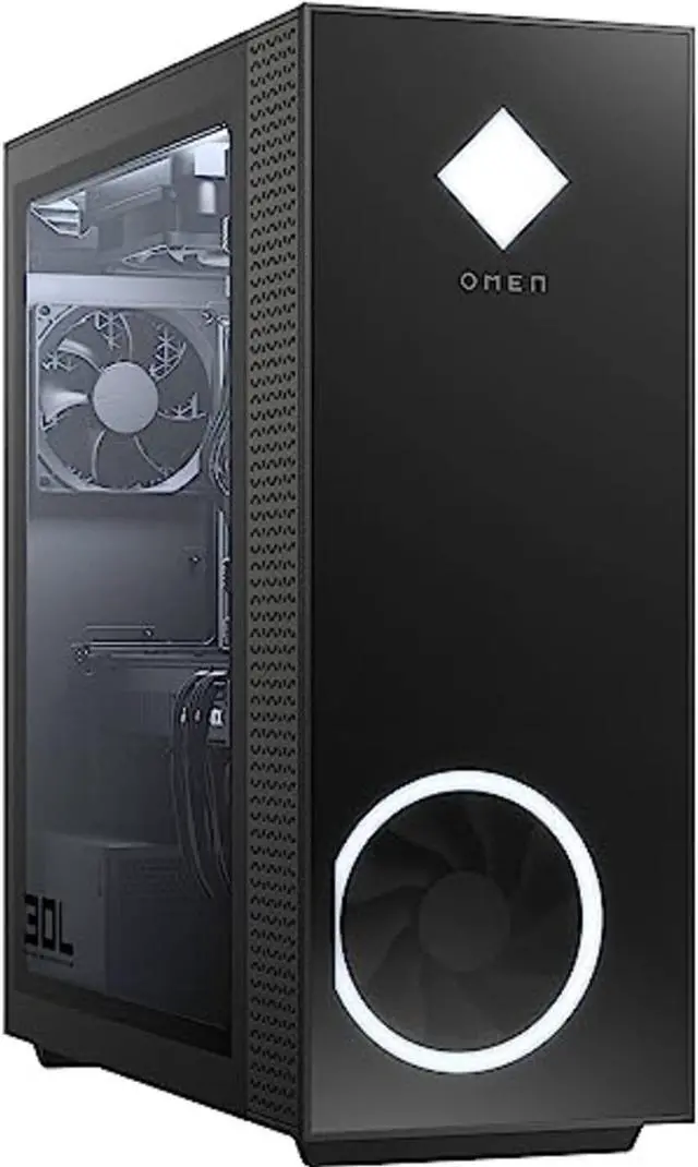Alt view image 6 of 6 - HP Omen 30L GT13 AMD Desktop | Ryzen 9 - 5900X - 1TB SSD Hard Drive - 32GB RAM - Nvidia GeForce RTX 3080 | 12 cores @ 4.8 GHz - 10GB GDDR6X Win 11 Home Black