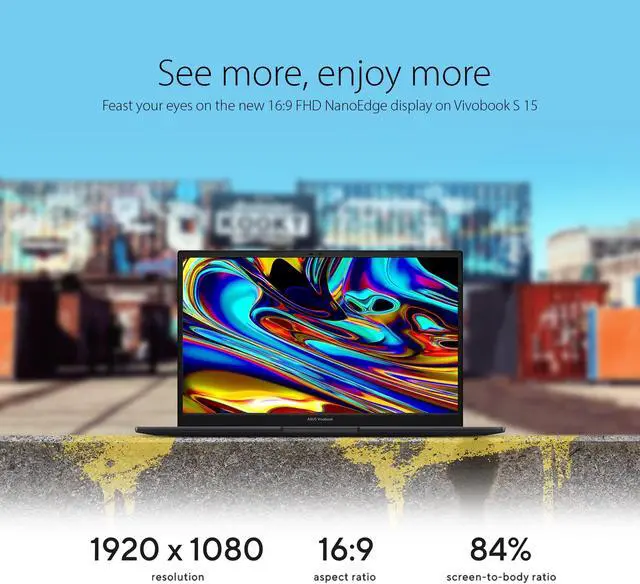 Alt view image 3 of 5 - Asus VivoBook S15 S3502 Laptop (2022) | 15.6" 1920x1080 FHD | Ryzen 5 - 5600H - 512GB SSD Hard Drive - 8GB RAM | 6 cores @ 4.2 GHz Win 11 Home Black