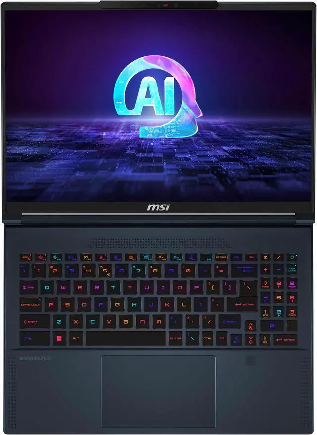 Alt view image 6 of 6 - MSI Stealth 16 AI Studio A1V Laptop (2024) | 16" 2560x1600 QHD+ | Core Ultra 9 - 185H - 1TB SSD Hard Drive - 64GB RAM - Nvidia GeForce RTX 4070 | 16 cores @ 5.1 GHz - 8GB GDDR6X Win 11 Pro Black