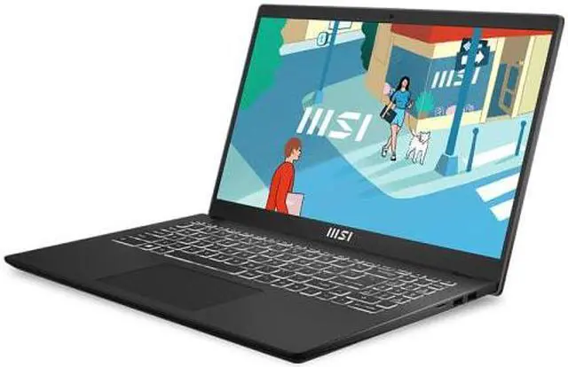 Main image of MSI Modern 15 H B13M Laptop (2023) | 15.6" 1920x1080 FHD | Core i7 - 13620H - 1TB SSD Hard Drive - 32GB RAM | 10 cores @ 4.9 GHz Win 11 Pro Black