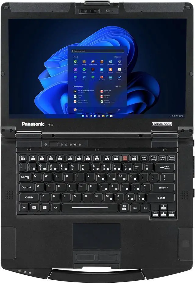 Alt view image 2 of 6 - Panasonic ToughBook FZ-55 MK2 Rugged Laptop Touch | 14" 1920x1080 FHD | Core i5 - 1145G7 - 256GB SSD Hard Drive - 16GB RAM | 4 cores @ 4.4 GHz Win 11 Pro Black