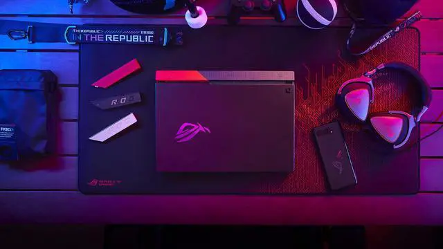 Alt view image 6 of 6 - Asus ROG Strix G15 G513 Laptop | 15.6" 1920x1080 FHD | Ryzen 7 - 6800HS - 512GB SSD Hard Drive - 8GB RAM - Nvidia GeForce RTX 3050 | 8 cores @ 4.7 GHz - 4GB GDDR6 Win 11 Home Black