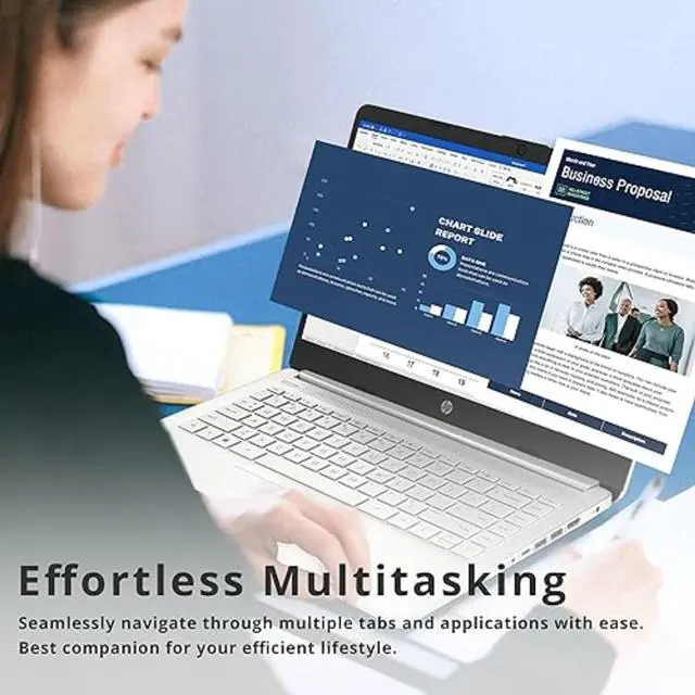 Alt view image 6 of 6 - HP 14-DQ50 Laptop (2022) | 14" 1366x768 HD | Core i3 - 1215U - 256GB SSD Hard Drive - 8GB RAM | 6 cores @ 4.4 GHz Win 11 Home Black