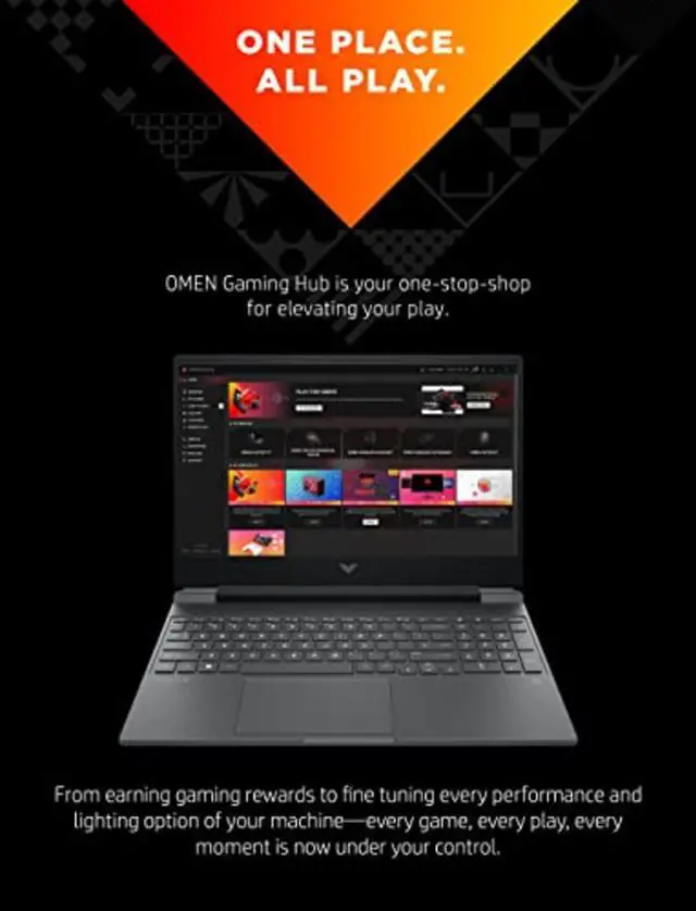 Main image of HP Victus 15-fa0000 Laptop (2023) | 15.6" 1920x1080 FHD | Core i5 - 12450H - 512GB SSD Hard Drive - 16GB RAM - Nvidia GeForce GTX 1650 | 8 cores @ 4.40 GHz - 4GB GDDR5 Win 11 Home Black