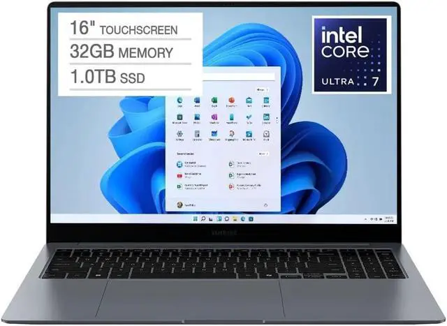 Main image of Samsung Galaxy Book 4 Pro 16 Laptop (2024) Touch | 16" 2880x1800 QHD+ | Core Ultra 7 - 155H - 512GB SSD Hard Drive - 16GB RAM | 16 cores @ 4.8 GHz Win 11 Pro Silver