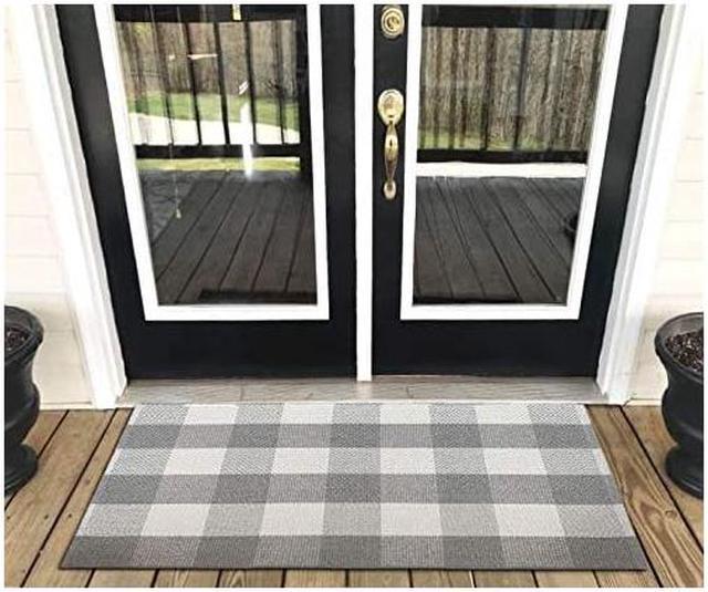 Buffalo Plaid Farmhouse Rug Buffalo Check Door Mat Washable 