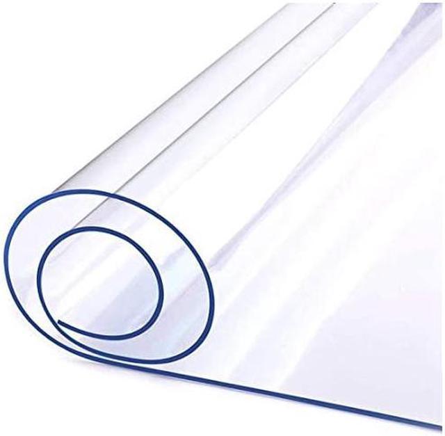 2mm Thick 60 x 60 Inches Clear Table Cover Protector, Square Table Protector  for Dining Room Table, Clear Plastic Tablecloth Protector, Table Pad for  Kitchen Wood Grain 